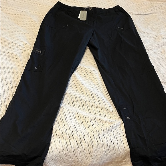 Chico's Black Cool Cargo Pants - Picture 2 of 5